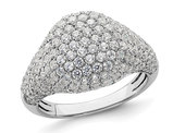 2.40 Carat (SI1-SI2, G-H-I ctw) Lab-Grown Cluster Diamond Ring in 14K White Gold (SIZE 7)